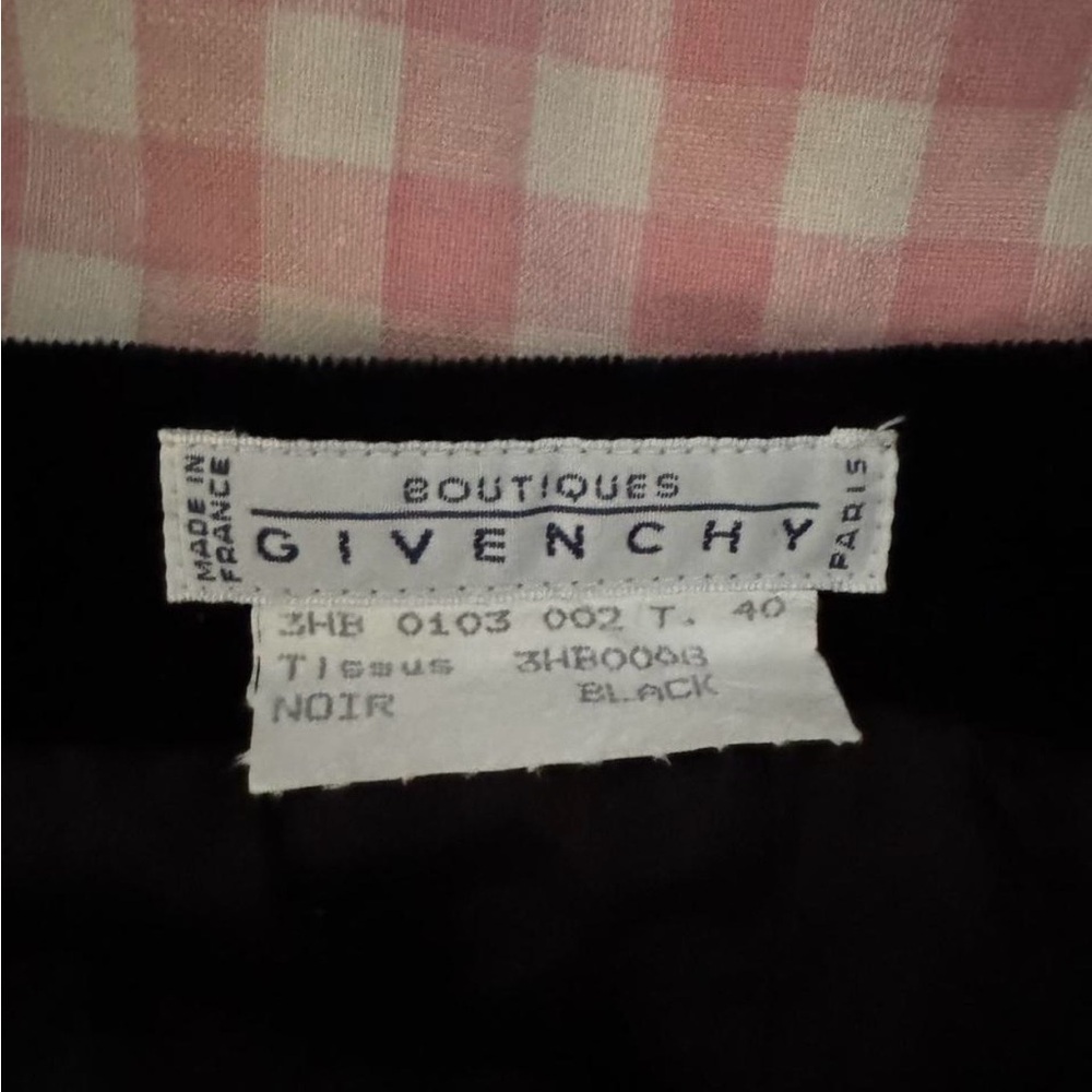 Givenchy Elegant Black Velvet Skirt